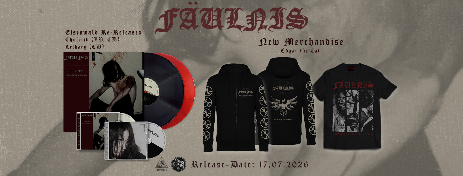 Fäulnis - Cholerik, Letharg, new Merchandise